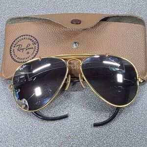 Ray-Ban vintage B&L Gold Outdoorsman Mirrored lense Sunglasses USA plus Case